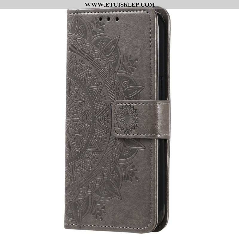 Etui Folio do Sony Xperia 5 IV z Łańcuch Mandala Słoneczna Na Ramiączkach